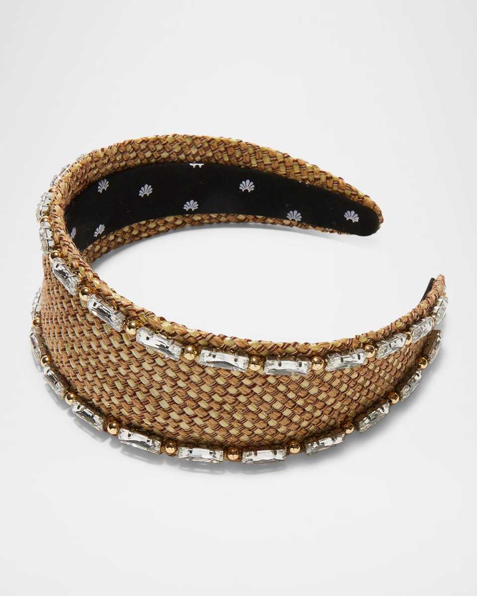 Brigitte Crystal Raffia Headband